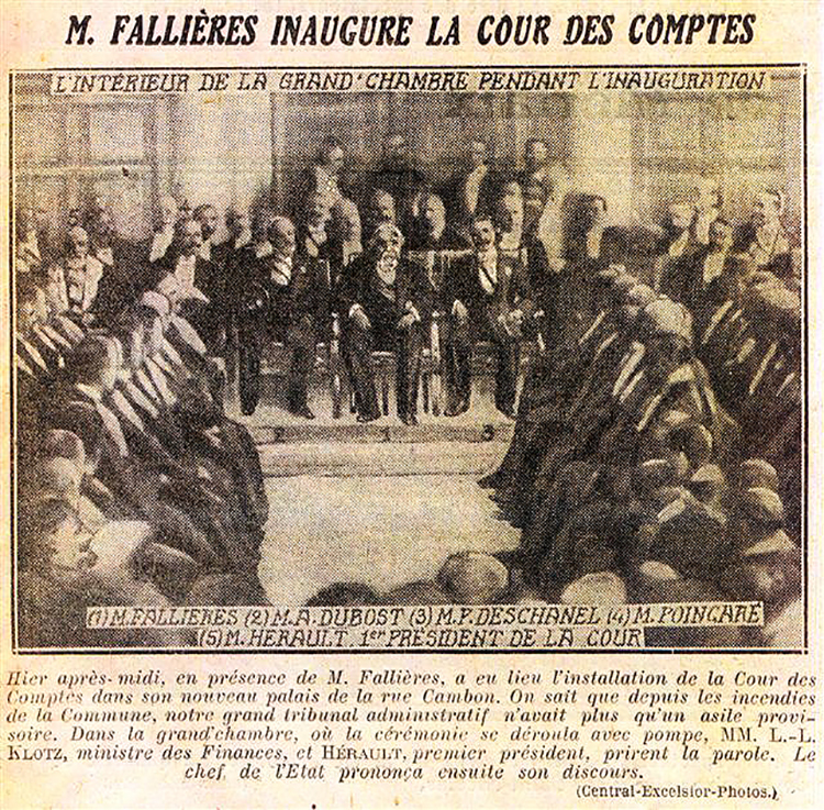 Inauguration par Armand Fallières, Président de la République