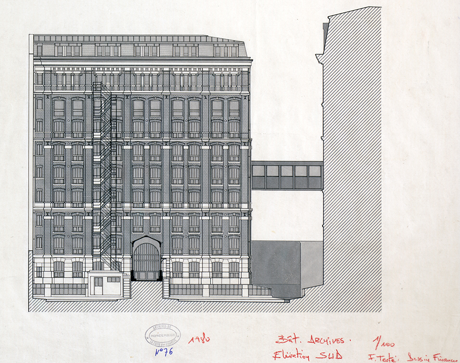 Plan du bâtiment des archives "Tour Chicago"