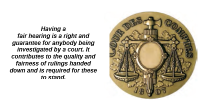 The Cour des Comptes' medal