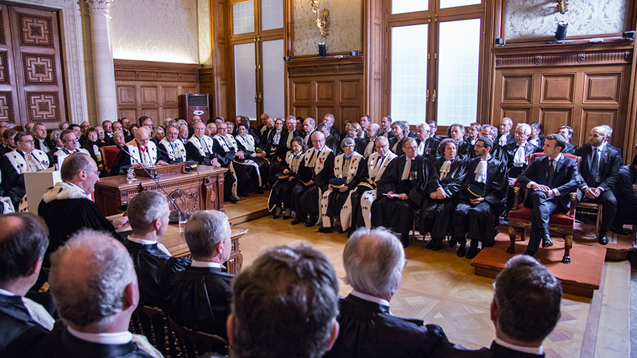 Palais Cambon - Grand' chambre - Audience solennelle de rentrée 2018, en présence du Président de la République