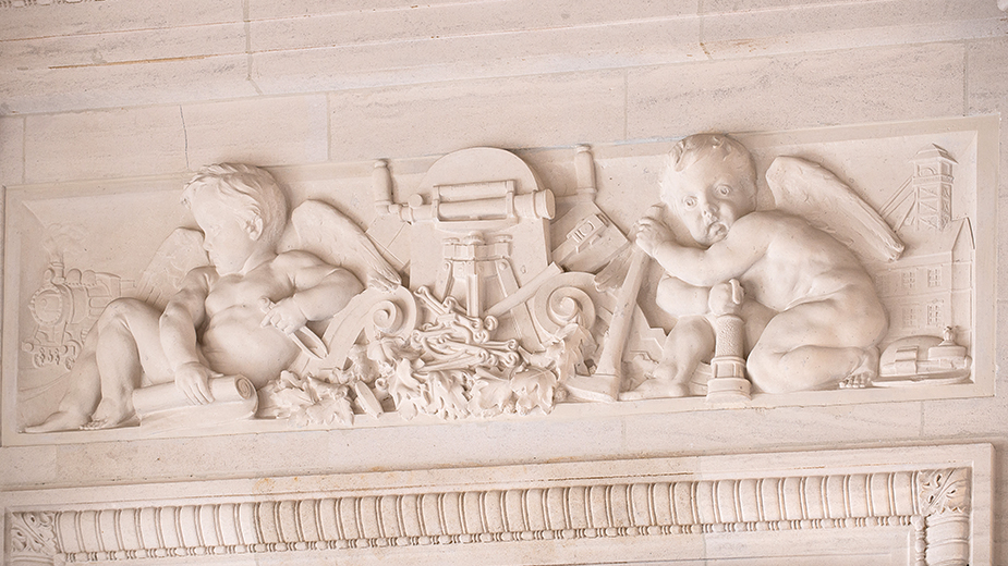 Cour des comptes- Palais Cambon - 2è étage - Trumeau au dessus des portes et fenêtres illustrant les sciences