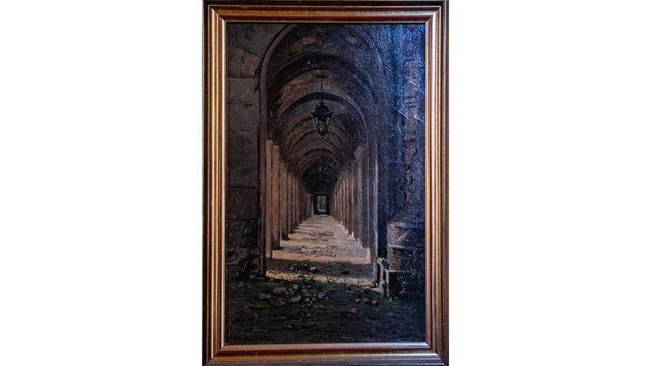 Cour des comptes- Palais Cambon - 2è étage - Tableau représentant les ruines du Palais d’Orsay, par le peintre Jean-Alfred Desbrosses (1835-1906)