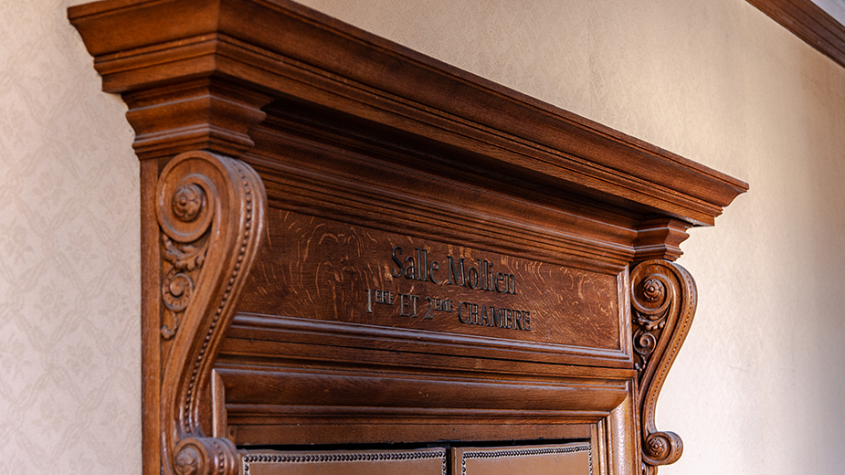 Cour des comptes - Palais Cambon - Salle de délibération Mollien - Détail de la porte d'entrée
