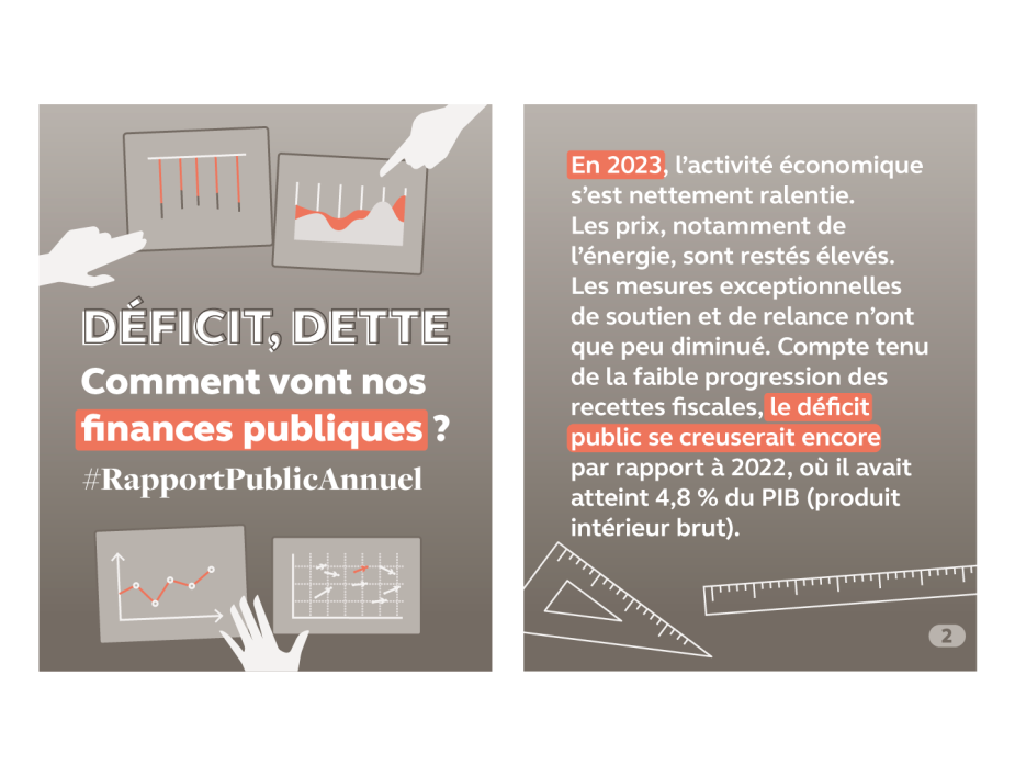 Rapport public annuel 2024, infographie sur les finances publiques