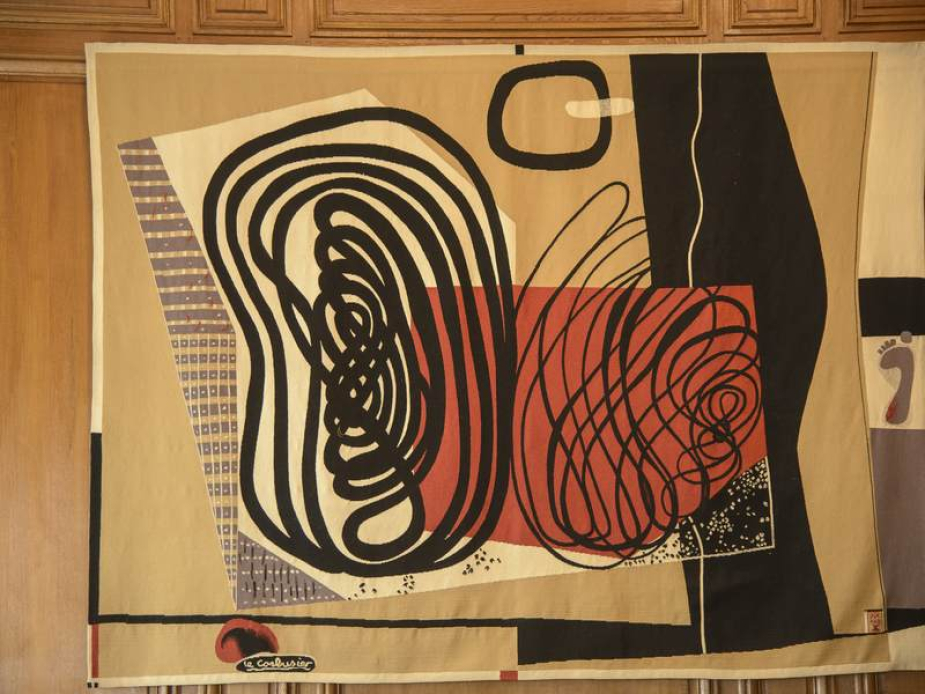 Cour des comptes - Palais Cambon - Tapisserie de lice - Les Huit - d'après Le Corbusier