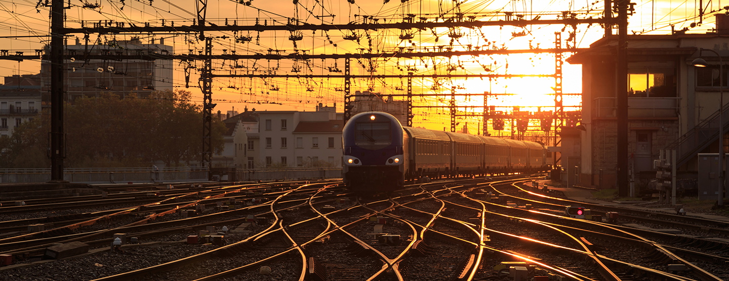 Vue d’un train en gare de Lyon-Perrache