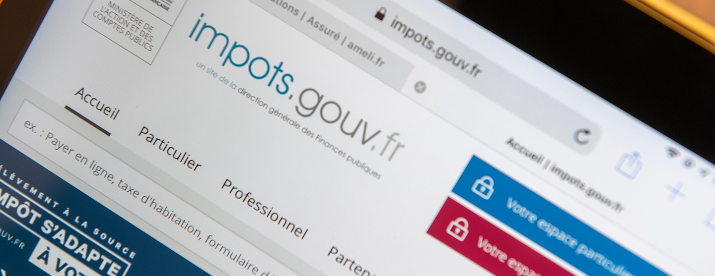 Vue du site Internet impots.gouv.fr 