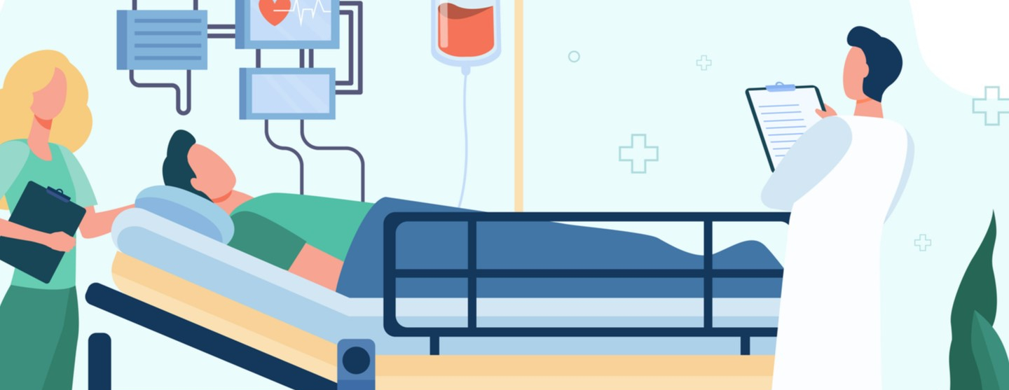 dessin d'un lit d'hôpital