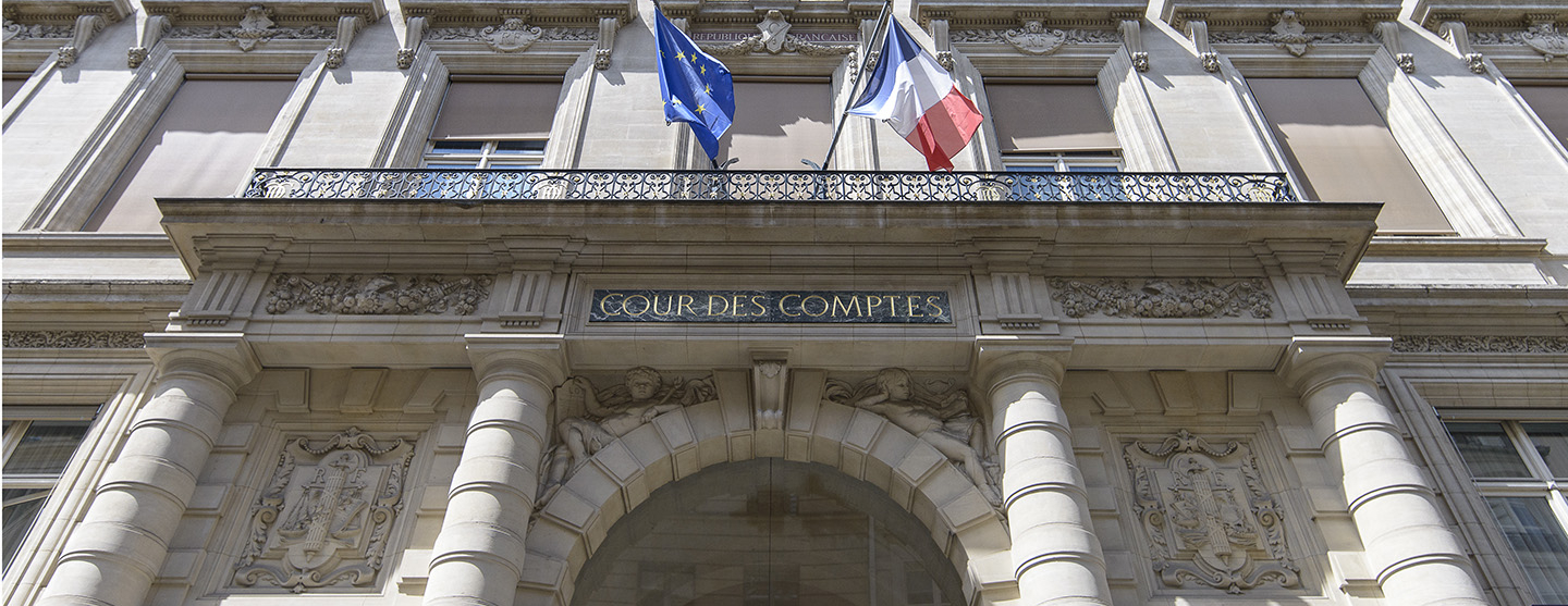 Vue de la façade de la Cour des comptes
