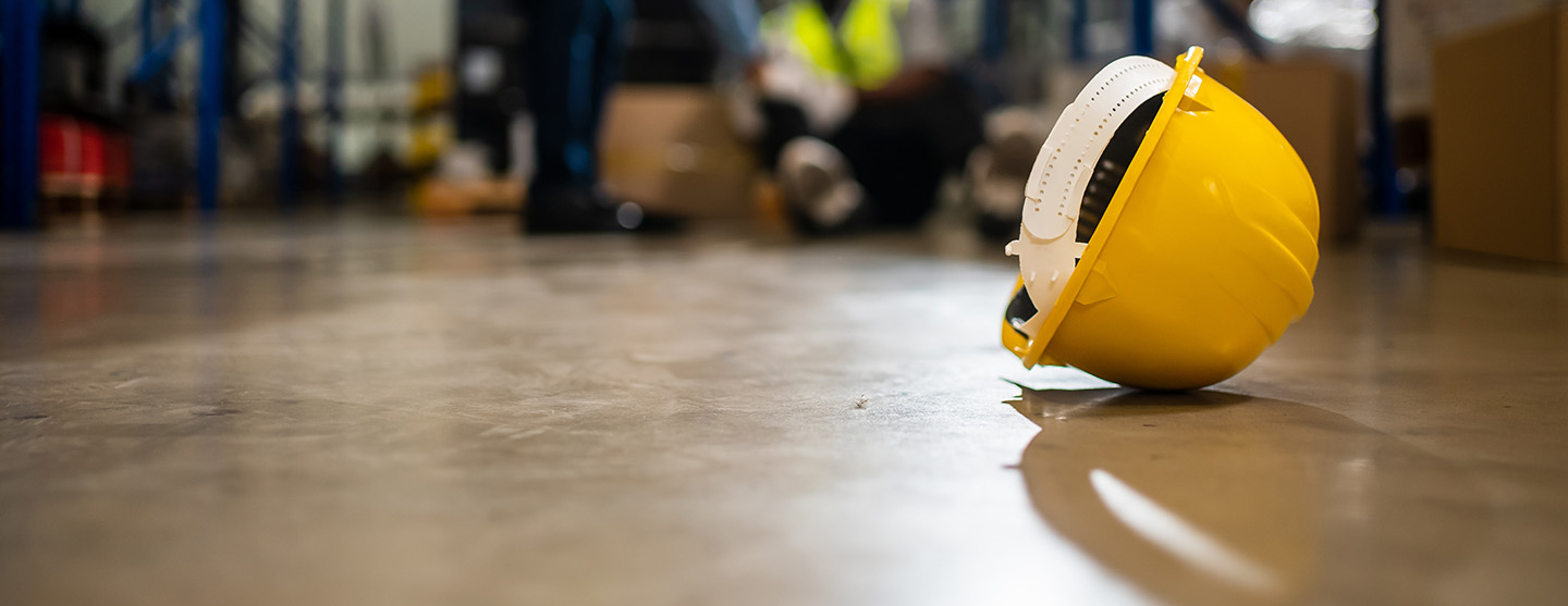 Vue d’un accident du travail dans un entrepôt