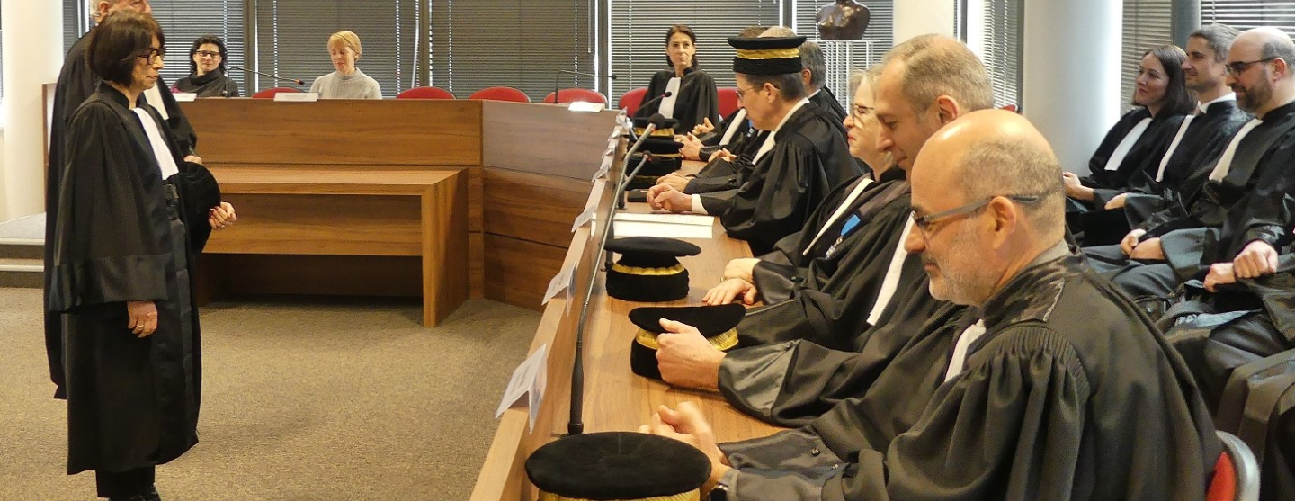Séance d'installation d'une magistrate le 9 février 2023