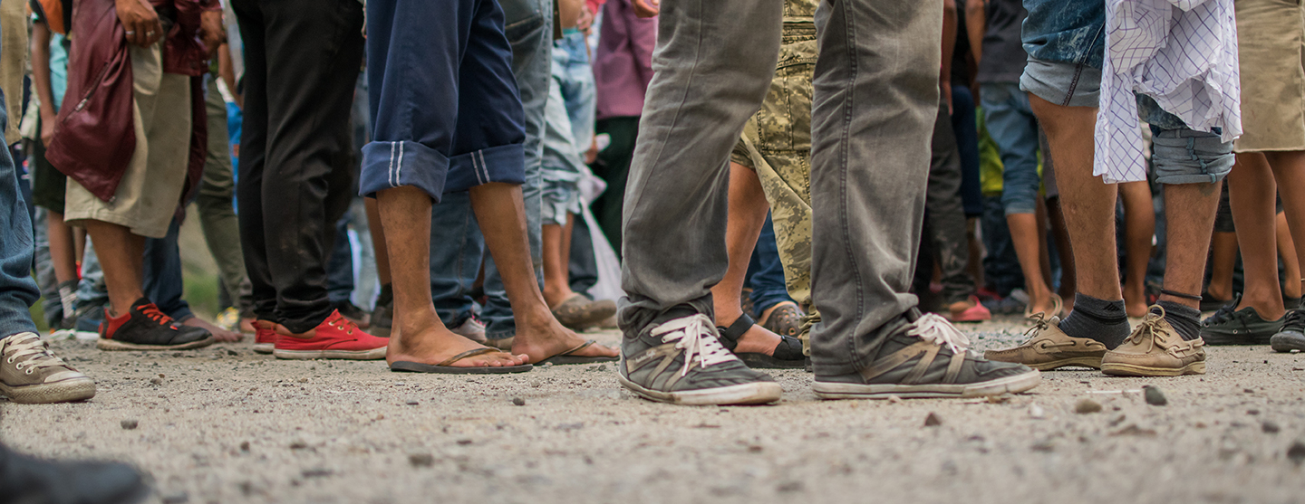 Personnes dans une file d'attente