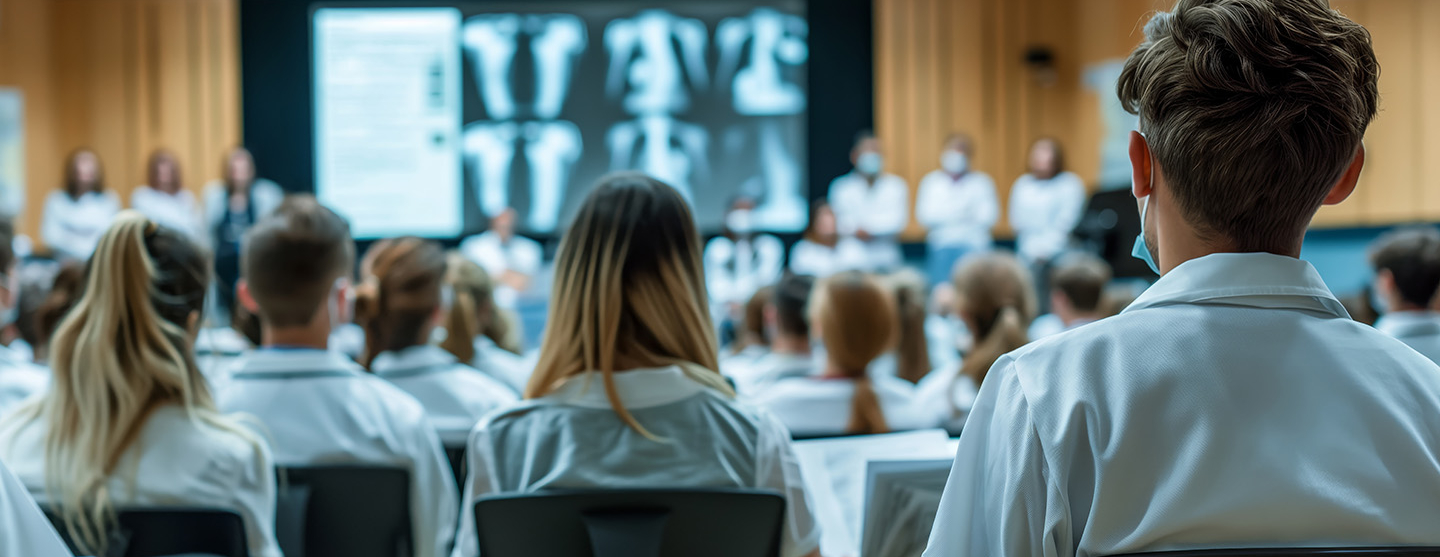 Etudiants en médecine dans un amphithéâtre