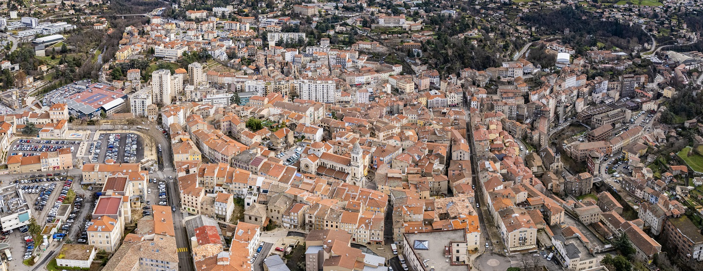 vue aérienne d'Annonay