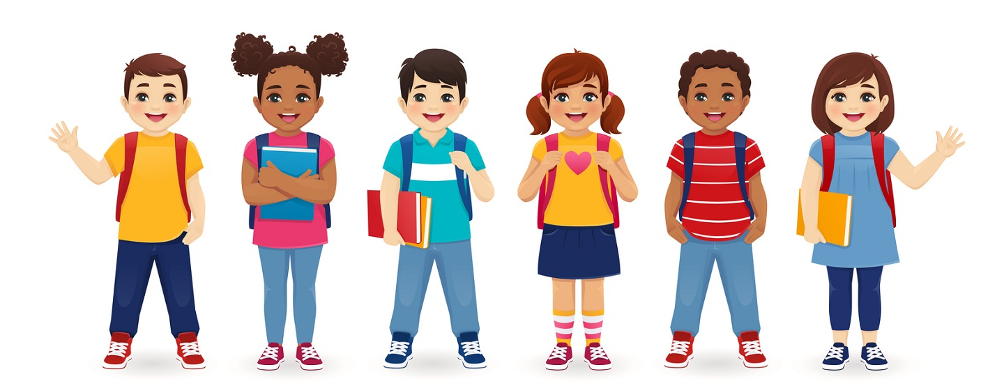 enfants allant à l'école (dessin)