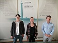De gauche à droite, Jean, Mathilde et Théo, dans la salle d’audience de la chambre