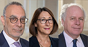 Portraits des présidents de chambres Yves Rolland, Carine Camby et Christian Charpy