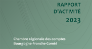 Couverture du rapport d'activité 2023 de la CRC Bourgogne-Franche-Comté
