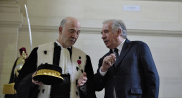 Pierre Moscovici et François Bayrou lors de l'audience solennelle de rentrée du 30 janvier 2025